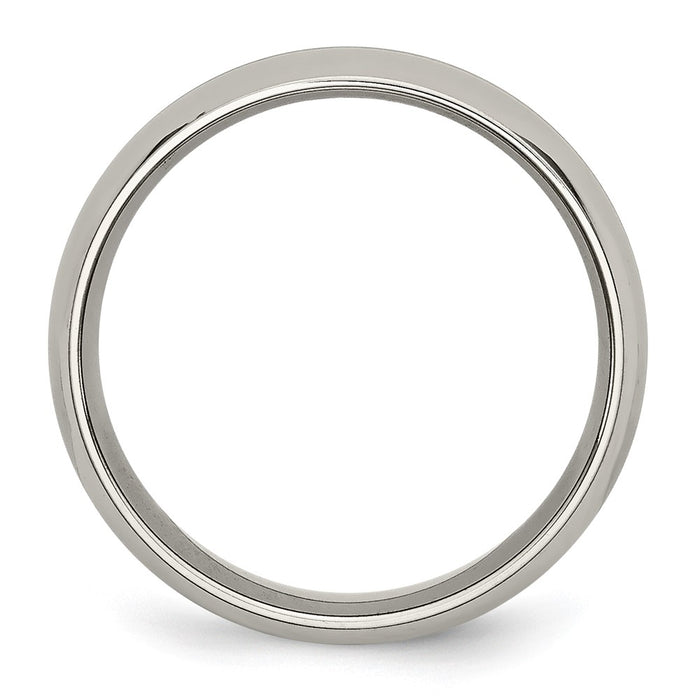 Buy Stylish 6mm Grooved Band in Polished Yellow IP-Plated Titanium-2