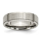 Buy Stylish Brushed Titanium 6mm Ridged Edge Chisel Band - Luxury Quality!-9