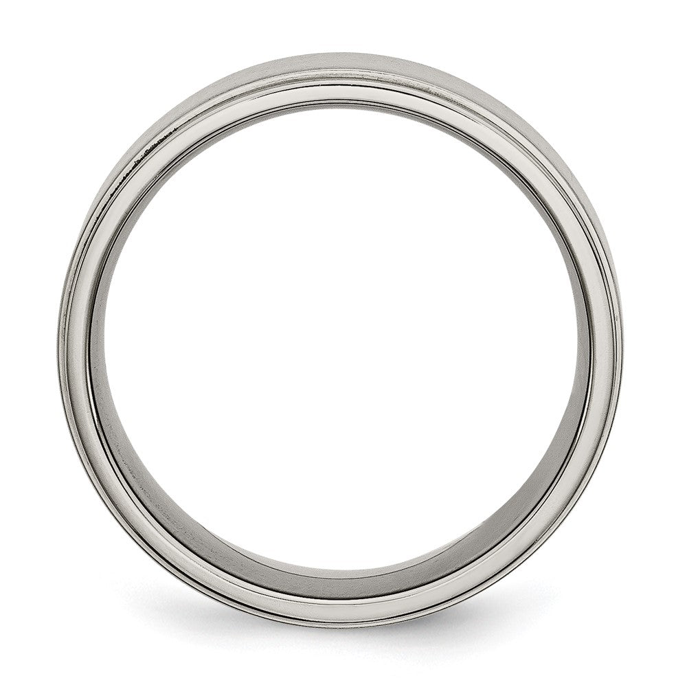 Buy High-Quality 8mm Brushed Titanium Chisel Band - Stylish & Affordable!