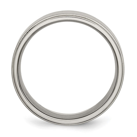 Buy High-Quality 8mm Brushed Titanium Chisel Band | Stylish & Affordable Value