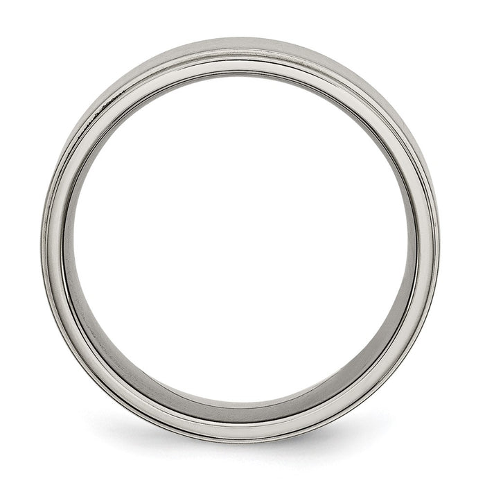 Buy High-Quality 8mm Brushed Titanium Chisel Band | Stylish & Affordable Value-2