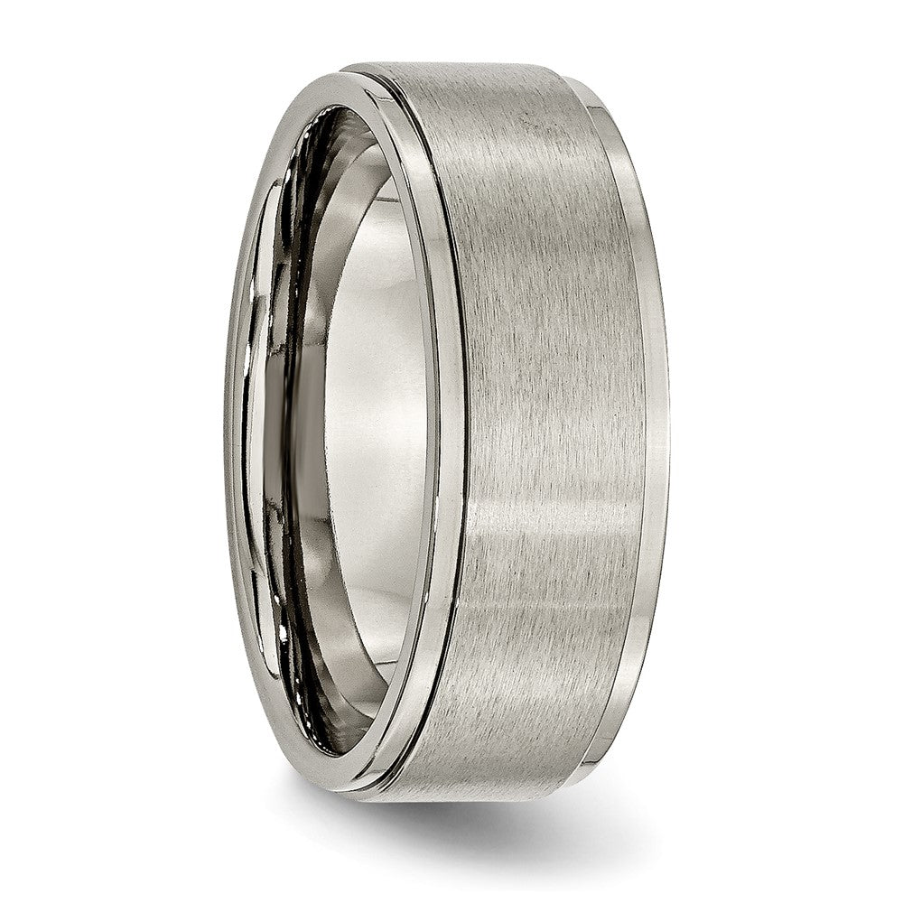 Buy High-Quality 8mm Brushed Titanium Chisel Band - Stylish & Affordable!