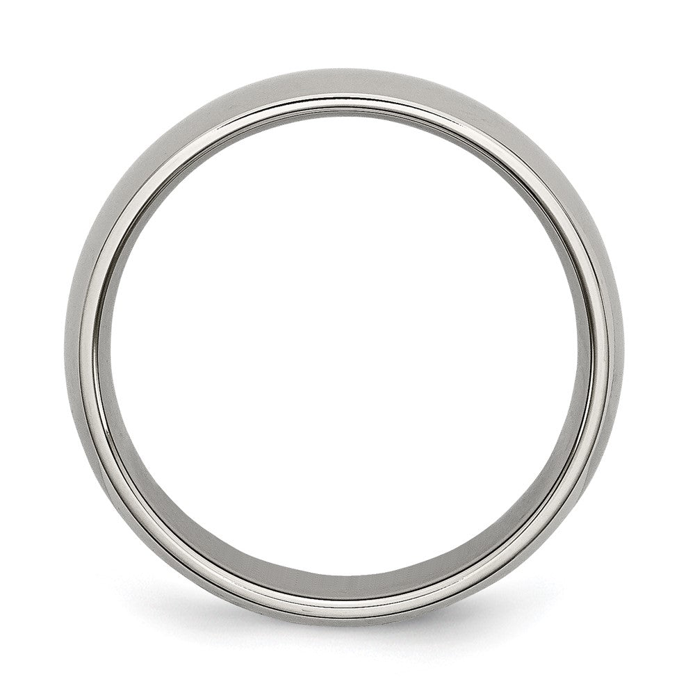 Buy Affordable 6mm Chisel Polished Titanium Half-Round Band - Luxury Style!