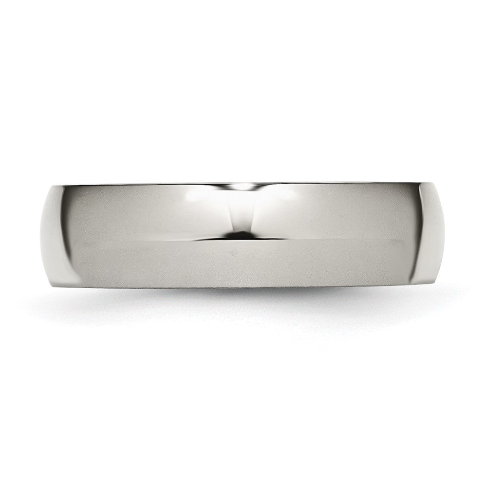 Buy Exclusive 6mm Polished Titanium Half-Round Band | Stylish & Durable Design