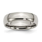 Buy High-Quality 6mm Polished Titanium Half-Round Band - Stylish & Affordable-17