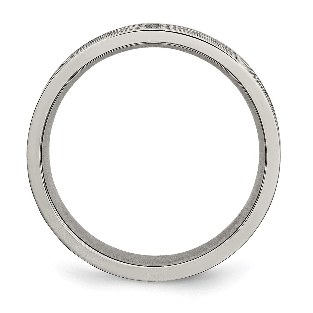 High-Quality 6mm Titanium Chisel Flat Band with Celtic Knot - Stylish Value!