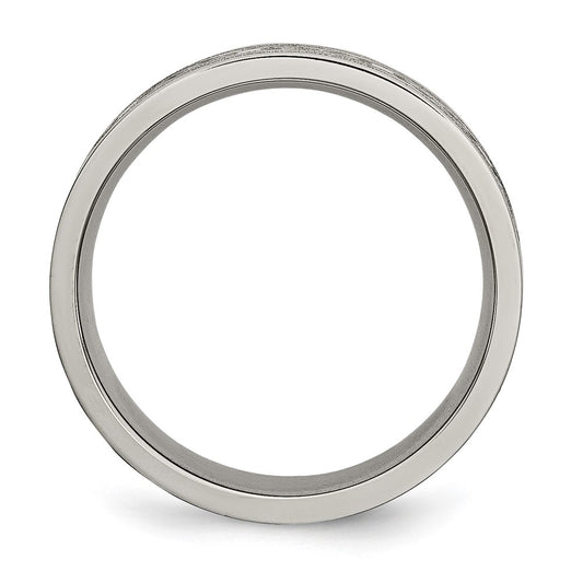 Buy High-Quality 6mm Titanium Chisel Flat Band with Stylish Celtic Knot Design