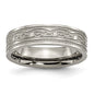 Buy Stylish 6mm Polished Titanium Flat Band with Celtic Knot Design - Luxury!-10