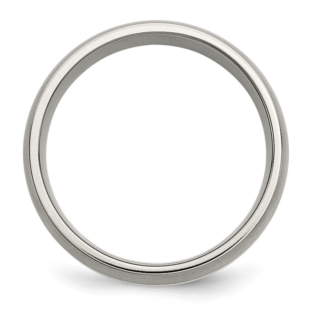 Order Stylish 8mm Titanium Chisel Band with Sterling Silver Inlay - Luxury Design