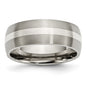 Order Stylish 8mm Titanium Chisel Band with Sterling Silver Inlay - Luxury Design-10