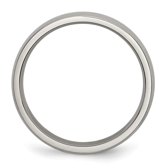 High-Quality 4mm Polished Titanium Half-Round Band | Stylish and Durable