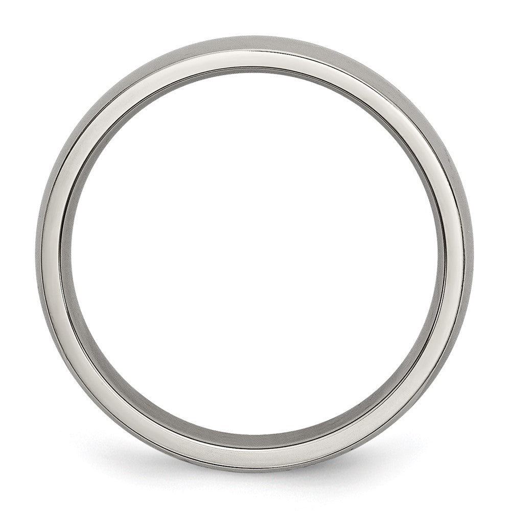 Buy High-Quality 4mm Polished Titanium Half-Round Band | Affordable Luxury Ring