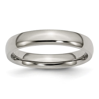 Buy Stylish 4mm Polished Titanium Half-Round Band - High-Quality Design