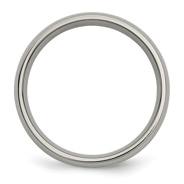 5mm Chiseled Titanium Band with 14K Gold Inlay - Style GR1-1028534