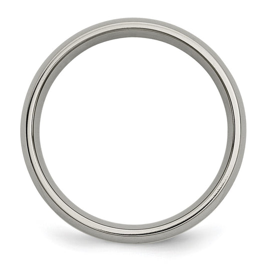 Buy Exclusive 5mm Chiseled Titanium Band with 14K Gold Inlay - Stylish Value!