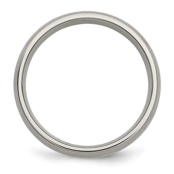 6mm Chiseled Titanium Band with 14K Gold Inlay - Style GR1-1028587