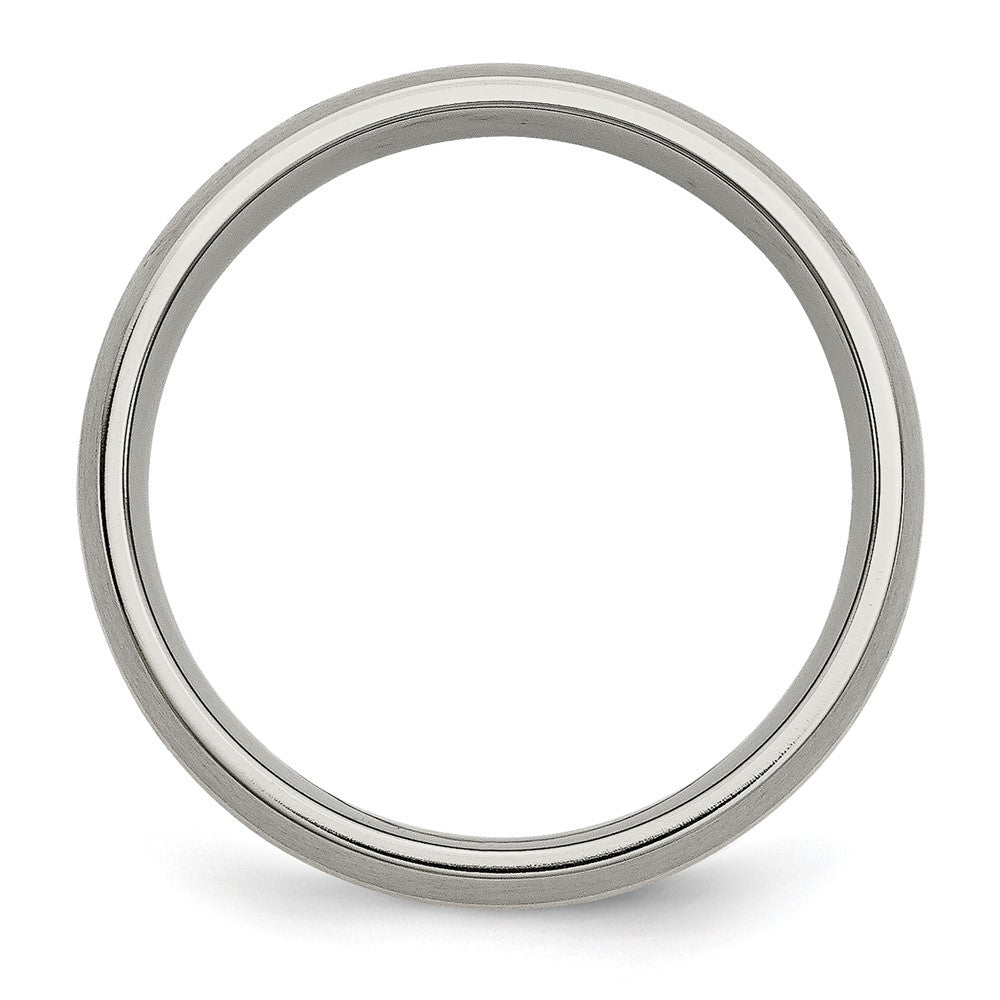 Buy Stylish 6mm Chisel Titanium Band with 14K Gold Inlay - Luxury Finish!