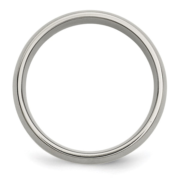 8mm Chisel Titanium Band with 14K Gold Inlay