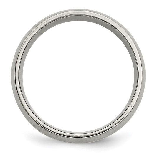 High-Quality 8mm Chiseled Titanium Band with 14K Gold Inlay - Luxury Style