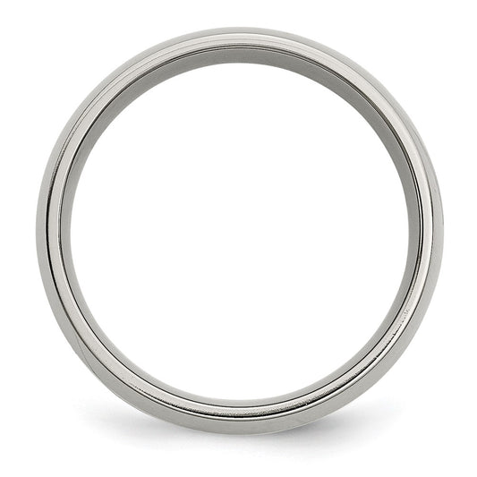 High-Quality Chiseled Titanium Band with 14K Gold Inlay - 8mm, Stylish Value