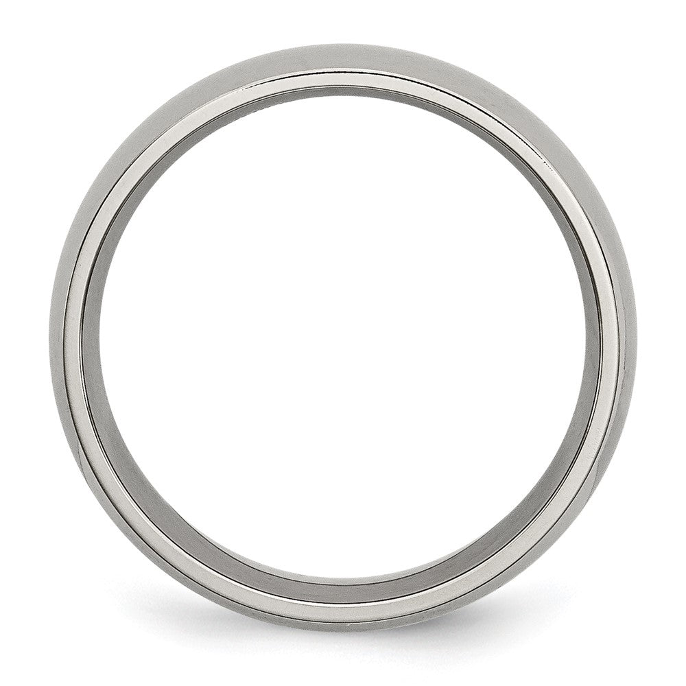 Buy Exclusive 7mm Polished Titanium Half-Round Band | Stylish & Durable Design
