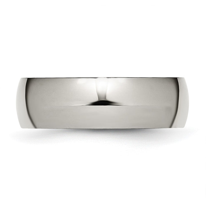 Buy Exclusive 7mm Polished Titanium Half-Round Band | Stylish & Durable Design-3