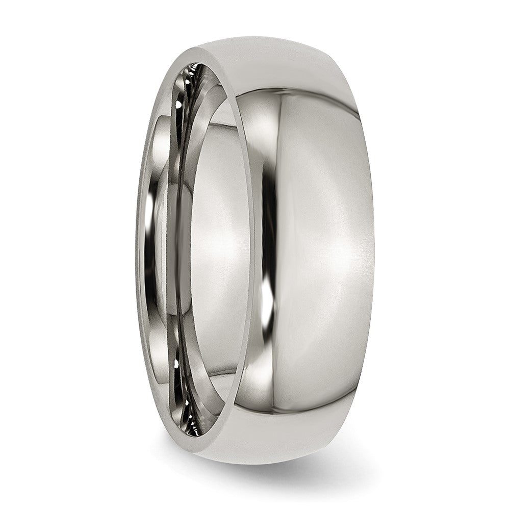 Buy 7mm Polished Titanium Half-Round Band | Stylish & Affordable Quality!