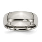 Buy Stylish 7mm Polished Titanium Half-Round Band - High-Quality Value Ring-17