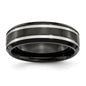 Exclusive 7mm Grooved Band in Black IP-Plated Titanium - Stylish & Affordable-11