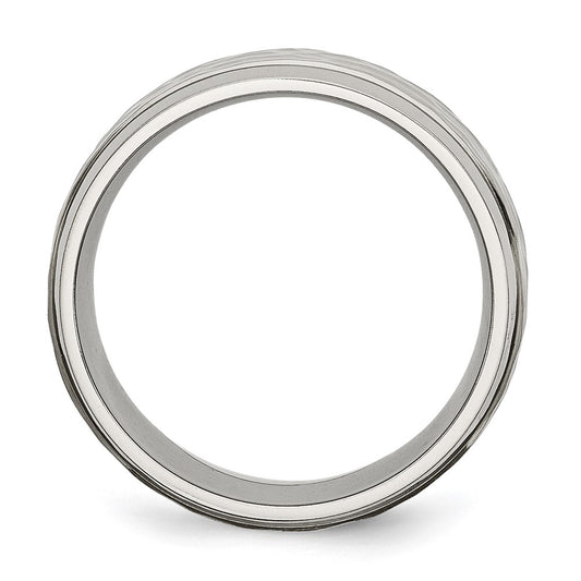 Exclusive 8mm Beveled Edge Titanium Chisel Band - Stylish & Affordable!