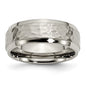 Buy Stylish 8mm Chiseled Titanium Beveled Edge Band - Polished & Hammered Finish-6