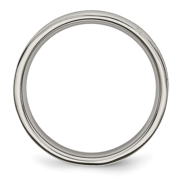 4mm Brushed Titanium Band with Roman Numerals