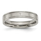 Exclusive Brushed Titanium 4mm Band - Stylish Roman Numerals & Chiseled Design-8
