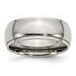 Buy High-Quality 8mm Polished Titanium Band - Stylish Ridged Edges, Affordable Price-14