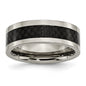 Buy Stylish 8mm Titanium Chisel Band with Black Carbon Fiber Inlay - Luxury Finish-9