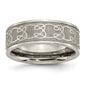 High-quality Brushed Titanium 8mm Scroll Design Chisel Band | Stylish Value-8