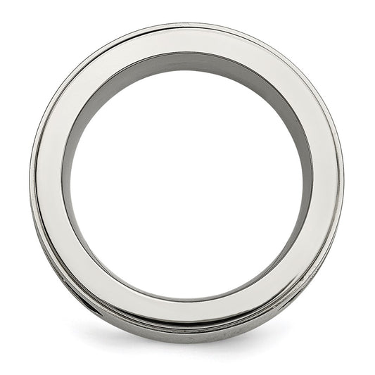 Shop Stylish Chisel Titanium 10mm Band with Diamond Accents | Luxury IP-Plated