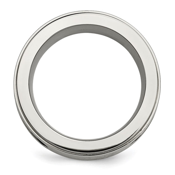 Chisel Titanium 10mm Band with 1/20 Carat Diamond