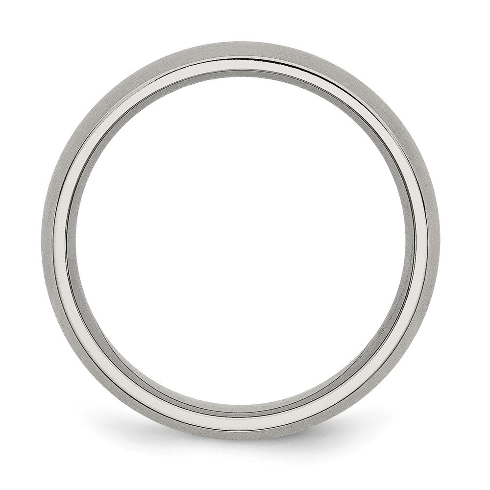 Buy Exclusive 6mm Brushed Titanium Chisel Band - Stylish & Affordable Jewelry