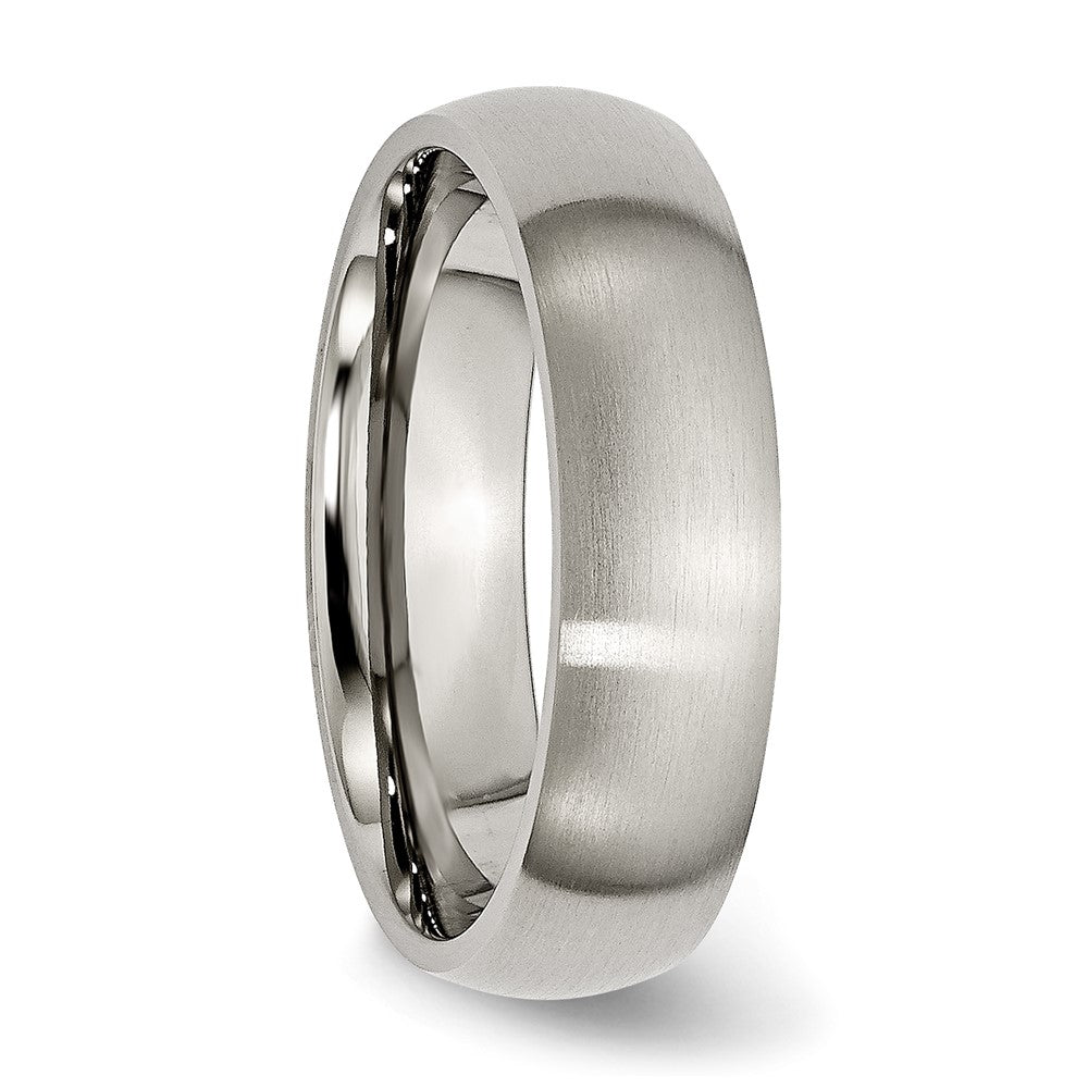 Buy Exclusive 6mm Brushed Titanium Chisel Band - Stylish & Affordable Jewelry