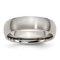 Buy Stylish Brushed Titanium 6mm Half-Round Chisel Band - Affordable Luxury Ring-10