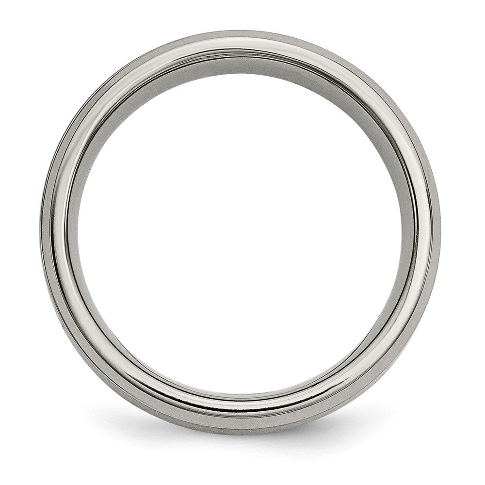 Exclusive Titanium Chisel 7mm Band with Diamond Accent - Stylish Value!