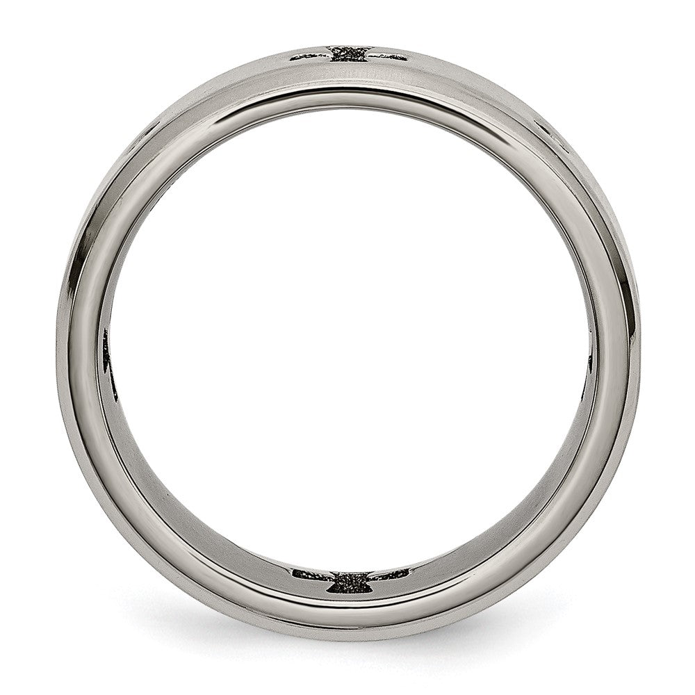 High-Quality Chisel Titanium 7mm Band with 1/20 Carat Diamond - Stylish Value