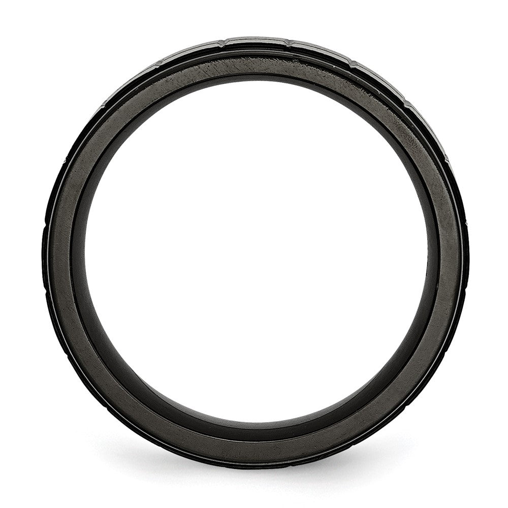 High-Quality 9mm Titanium Band, Brushed Center, Stylish Black IP Plating