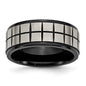 Shop Exclusive 9mm Black IP-Plated Titanium Band - Stylish Brushed Center Design-4
