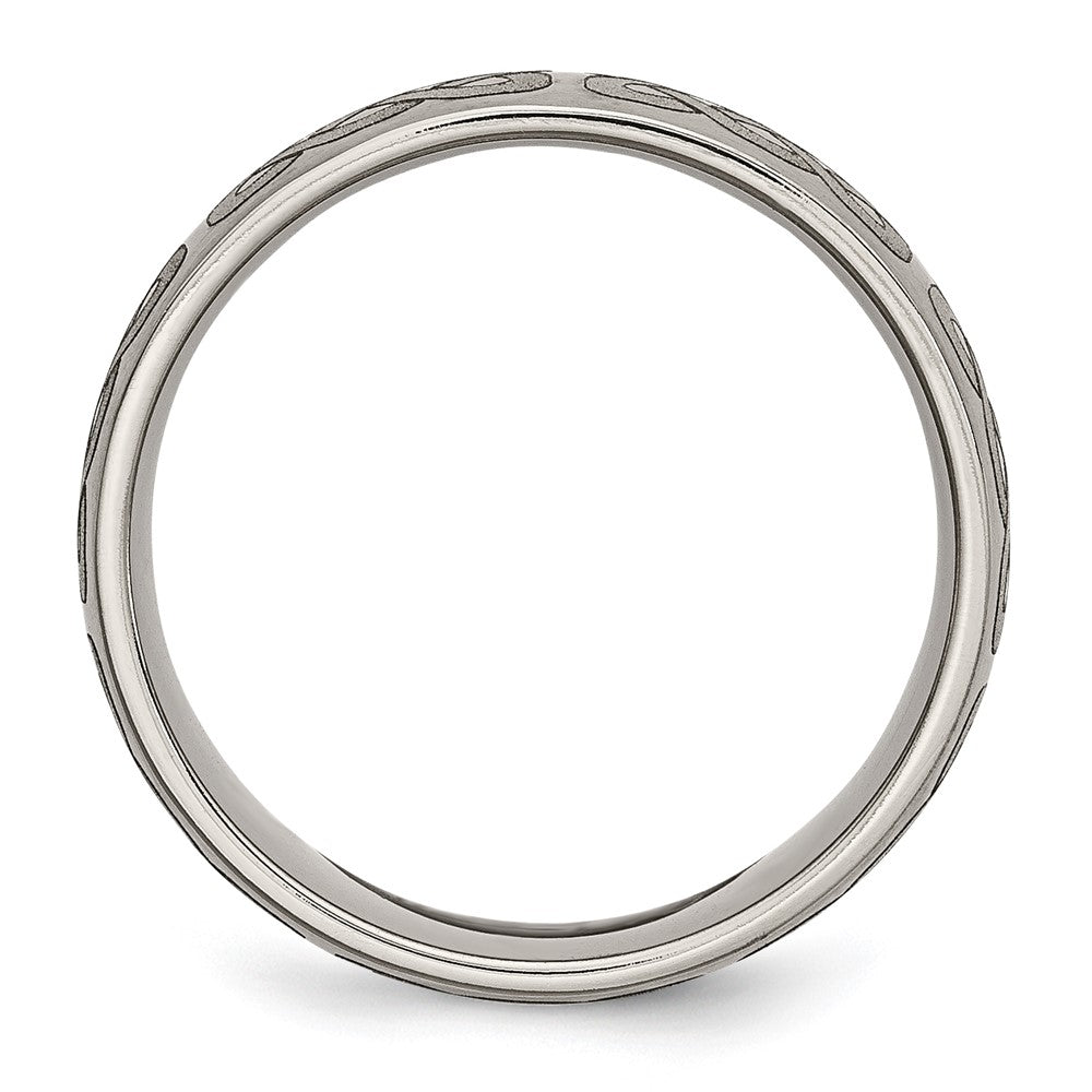 Buy Stylish 8mm Titanium Brushed Band with Celtic Laser Engraving - Luxury Value