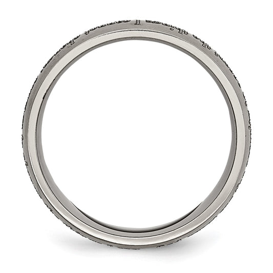 Buy Stylish 8mm Titanium Brushed Band with Laser-Engraved Serenity Prayer