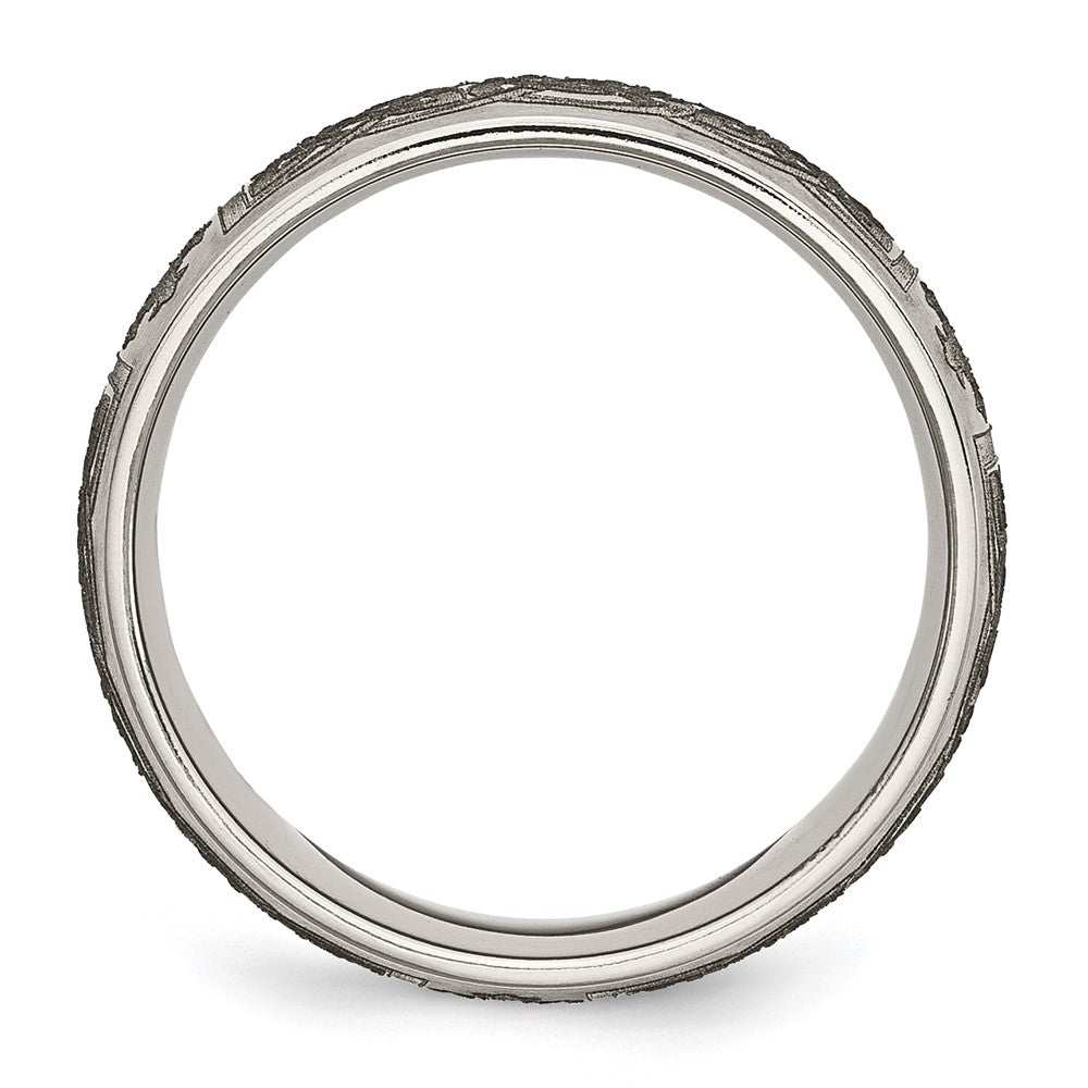 High-Quality Brushed Titanium 8mm Celtic Cross Band - Stylish & Affordable!