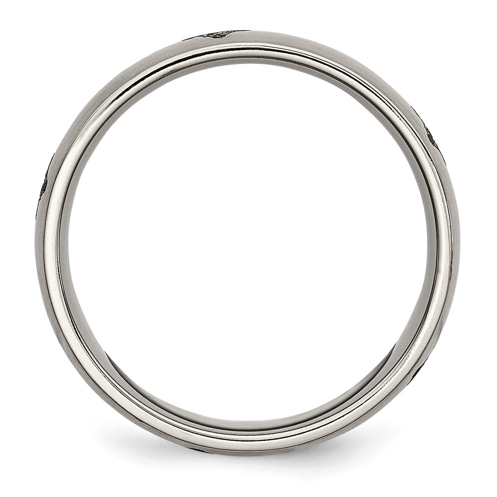 Exclusive 8mm Brushed Titanium Band with Masonic Engraving - Stylish Value