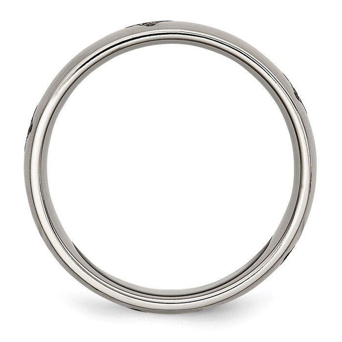 Buy Exclusive 8mm Brushed Titanium Band with Masonic Engraving - Stylish Value-2